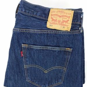 2 NWOT LEVI’S MEN’S JEANS DARK BLUE 36x32 bundle!